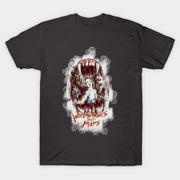 Werewolves From Mars (1984) T-Shirt by Adam Blackhat